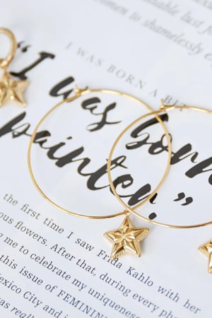 Earrings Put Star in my Hand Plata Acero inoxidable h5 Imagen2